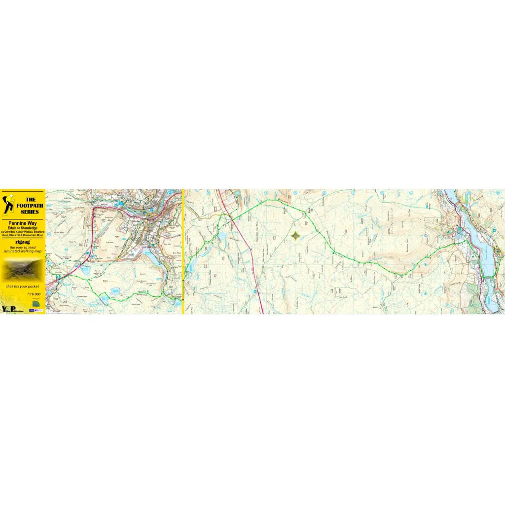 Pennine Way 1 - Zigzag map - Edale to Standedge