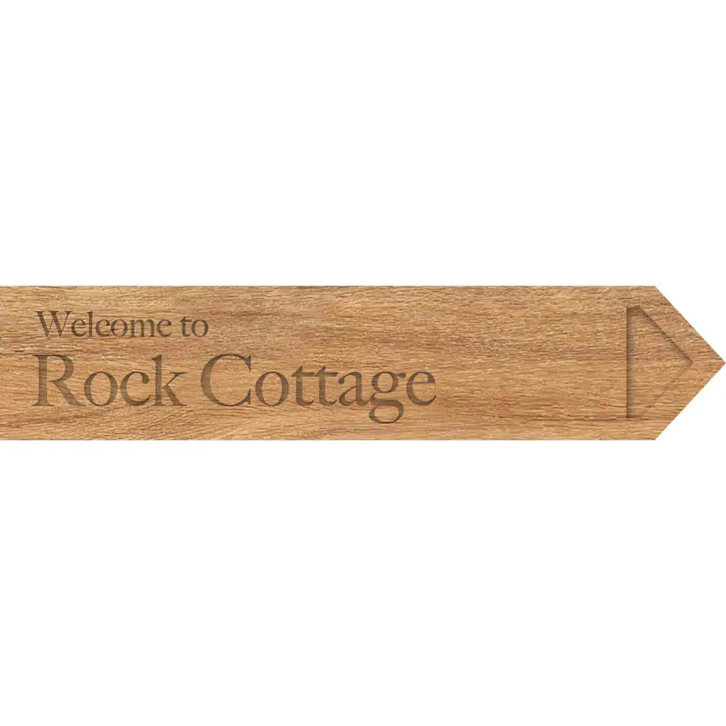 House name personalised wooden sign