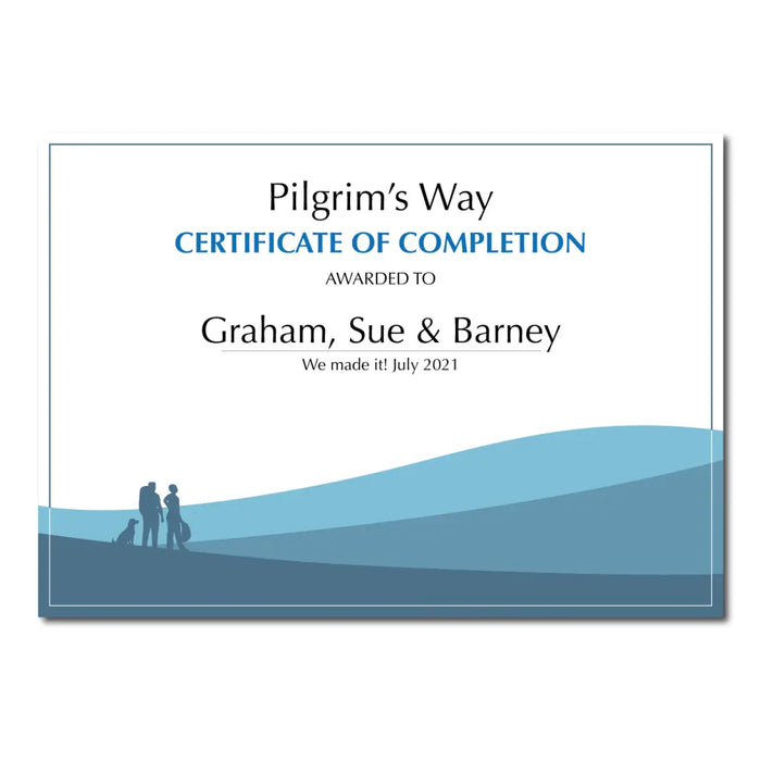 Personalised Trail E-Certificate from The Trails Shop