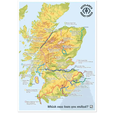 Scotland’s Great Trails poster - which ones have you walked?