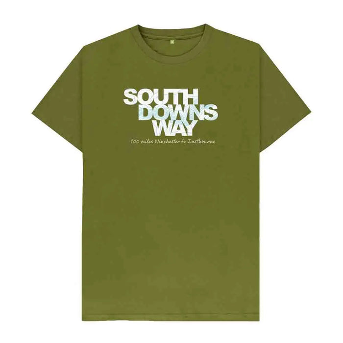 South Downs Way National Trail T-shirt mens moss green