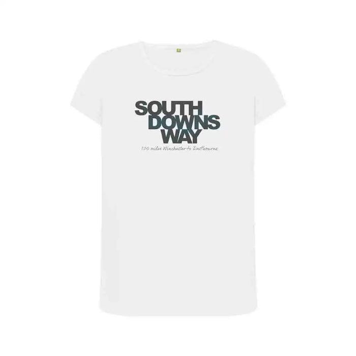 South Downs Way National Trail T-shirt women's white