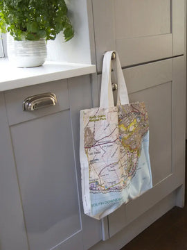 South Downs Way map tote bag