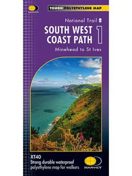 South West Coast Path 1 Harvey map