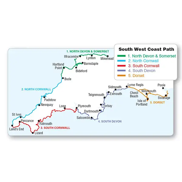 South West Coast Path 1 North Devon & Somerset A-Z Adventure Atlas-The Trails Shop