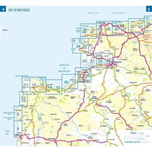 South West Coast Path 1 North Devon & Somerset A-Z Adventure Atlas-The Trails Shop