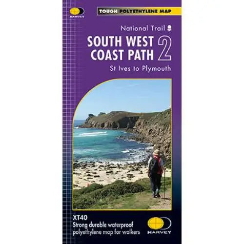 South West Coast Path 2 Harvey map-The Trails Shop
