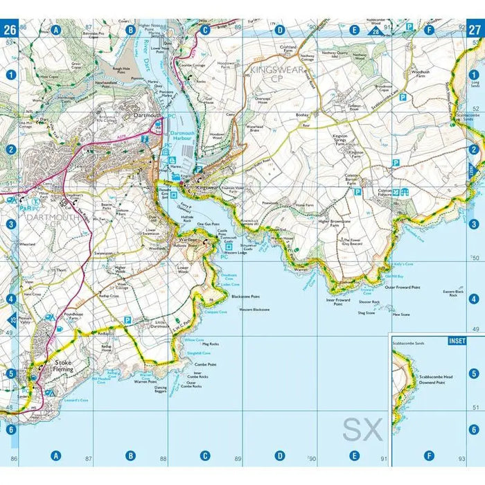 Swcp Map South West Coast Path 4 South Devon A-Z Adventure Atlas - The Trails Shop