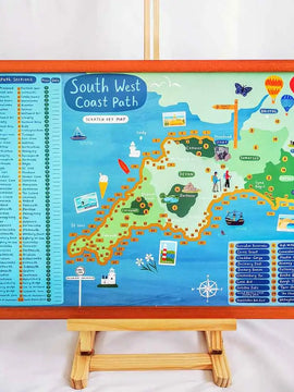 South West Coast Path Outdoor Scratch Map