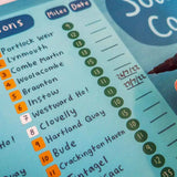 South West Coast Path Scratch Map detail of date