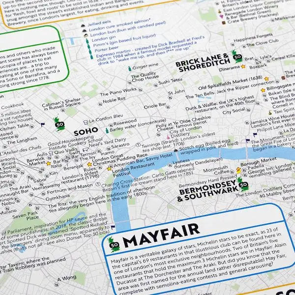 ST&G's Delightfully Stuffed Great British Food and Drink Map-The Trails Shop