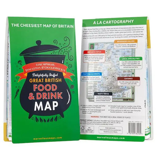 ST&G's Delightfully Stuffed Great British Food and Drink Map-The Trails Shop