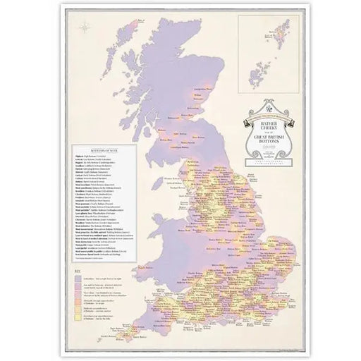 ST&G’s Rather Cheeky Map of Great British Bottoms-The Trails Shop