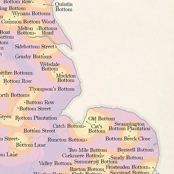 ST&G’s Rather Cheeky Map of Great British Bottoms-The Trails Shop