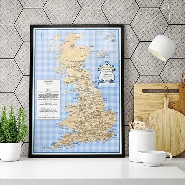 ST&G's Slightly Overcooked Map of Tasty British Place Names-The Trails Shop