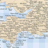 ST&G's Slightly Overcooked Map of Tasty British Place Names-The Trails Shop