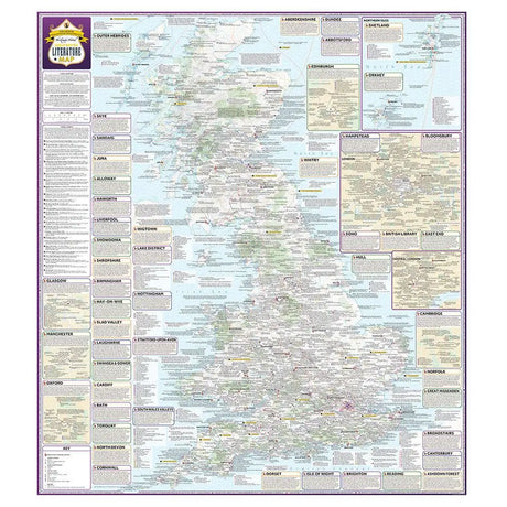 ST&G’s Thrillingly Plotted Great British Literature Map-The Trails Shop