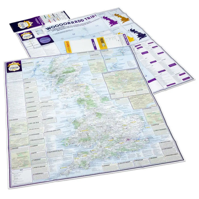 ST&G’s Thrillingly Plotted Great British Literature Map-The Trails Shop