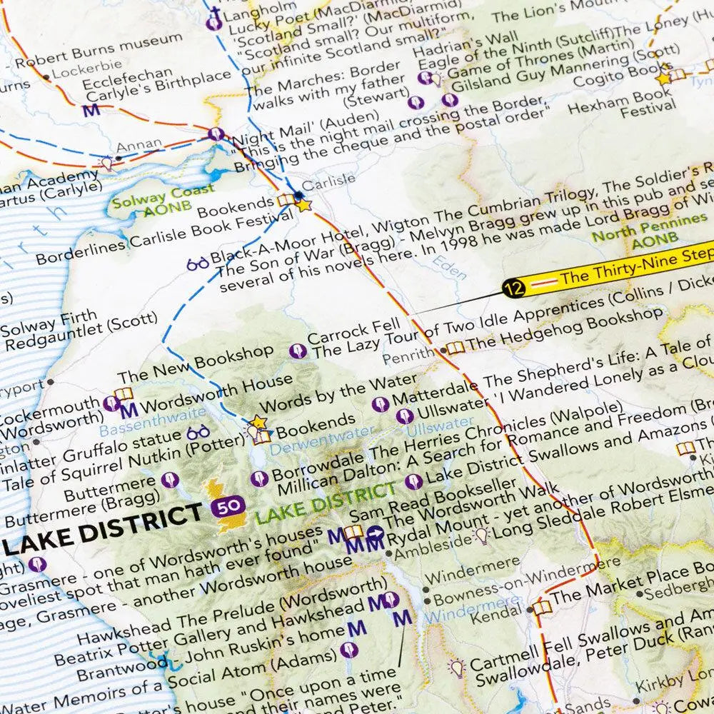 ST&G’s Thrillingly Plotted Great British Literature Map-The Trails Shop