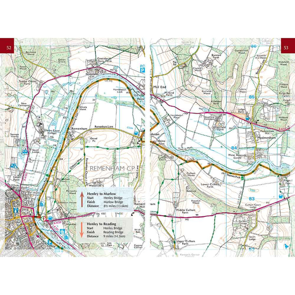 Routecollection Booklet Walking the Thames Path Map Booklet - The Trails Shop