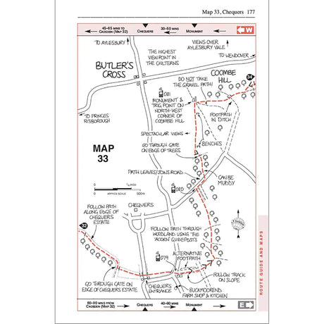 The Ridgeway - Trailblazer guidebook - Butlers Cross Map