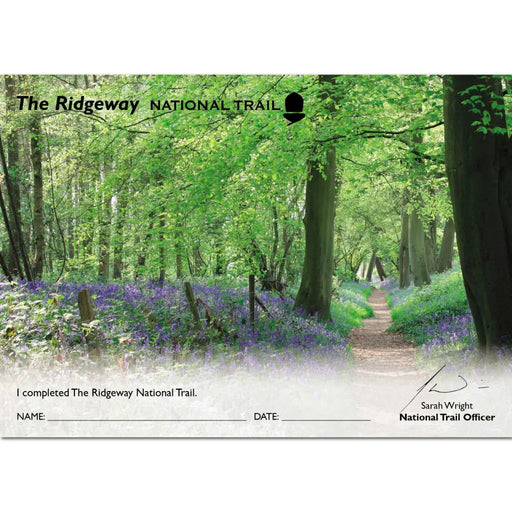 The Ridgeway National Trail Completion Certificate - The Trails Shop