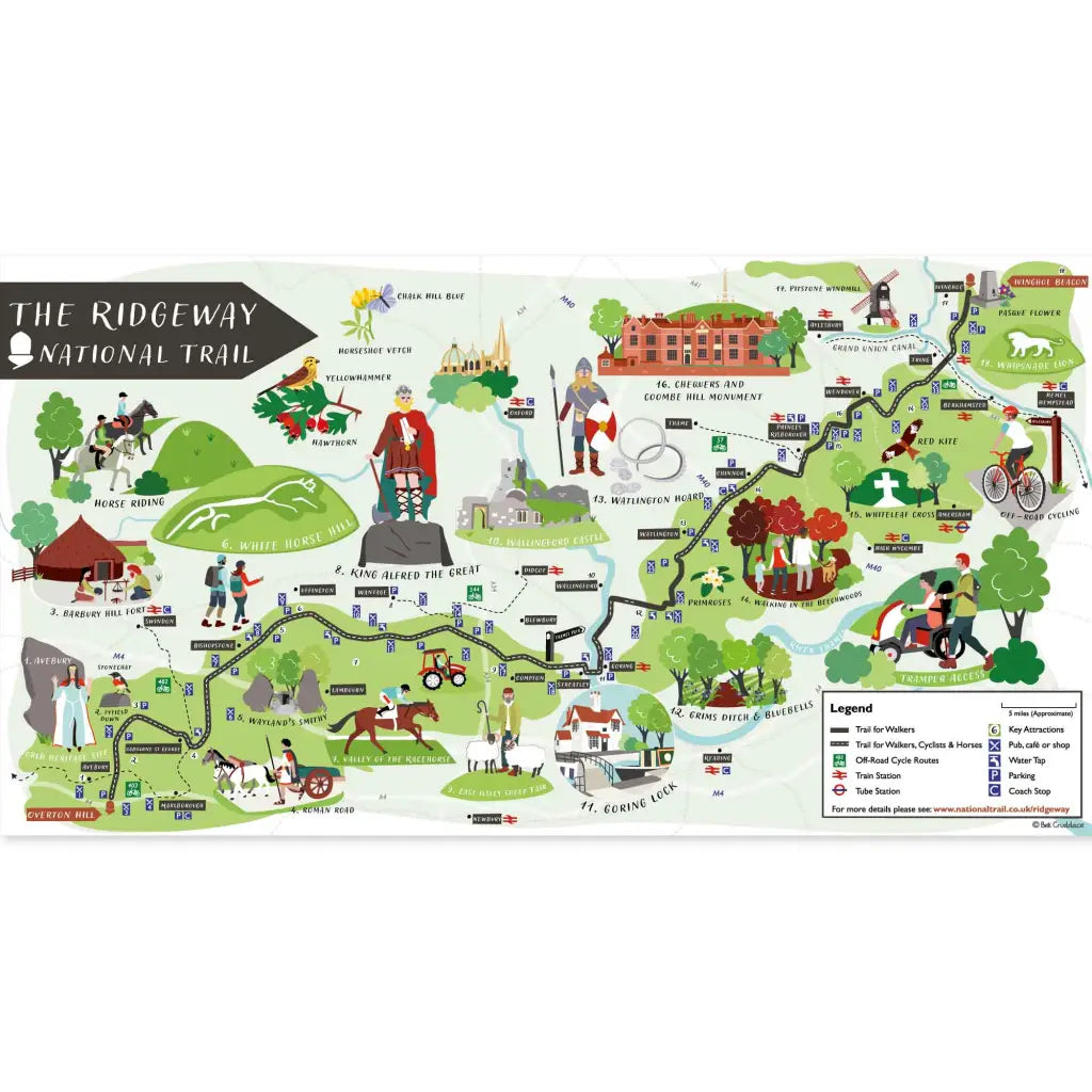The Ridgeway visitor map - The Trails Shop