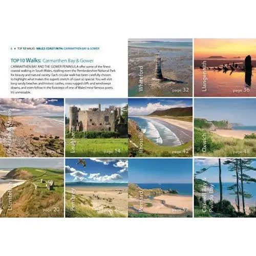 Top 10 Walks - Wales Coast Path: Carmarthen Bay & Gower-The Trails Shop