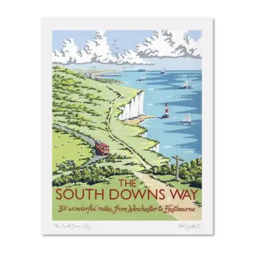 Vintage South Downs Way signed print-The Trails Shop
