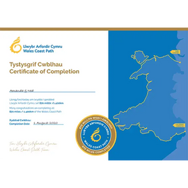 Wales Coast Path Completion Certificate