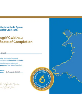 Wales Coast Path Completion Certificate