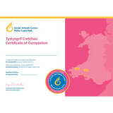 Wales Coast Path Completion Certificate-Carmarthenshire-The Trails Shop