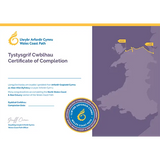 Wales Coast Path Completion Certificate-North Wales Coast and Dee Estuary-The Trails Shop