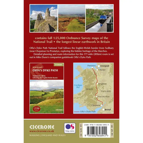 Walking Offa’s Dyke Path map booklet - Print Books