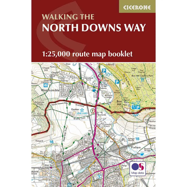 North Downs Way map booklet cover Cicerone - The Trails Shop
