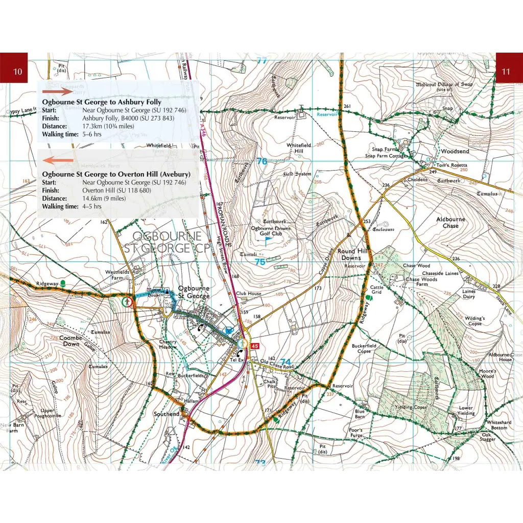 Walking The Ridgeway map booklet - Print Books
