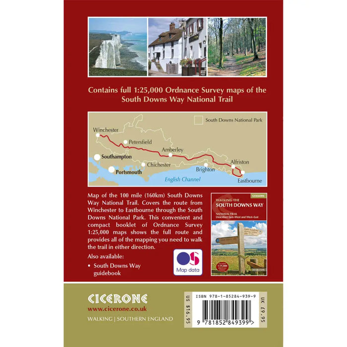 Walking the South Downs Way map booklet The Trails Shop