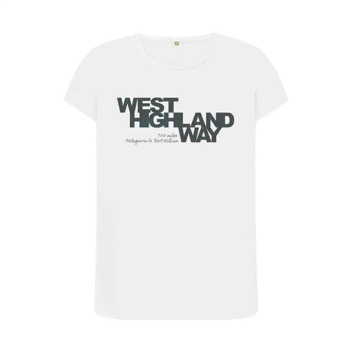 West Highland Way t-shirt from The Trails Shop women's white